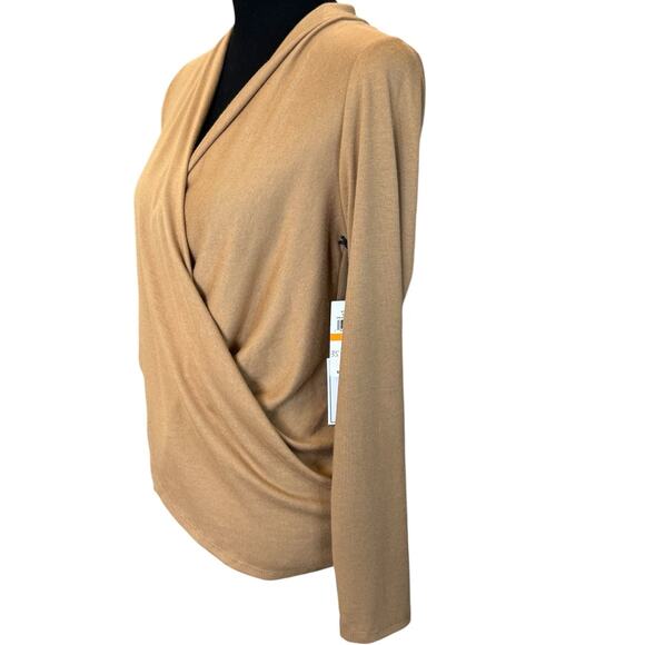 New ~ 1.STATE ~ Wild Oak Cross Front Knit Top Size S - Picture 4 of 6